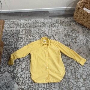 Universal Thread Yellow Casual Button Down oversized fit shirt